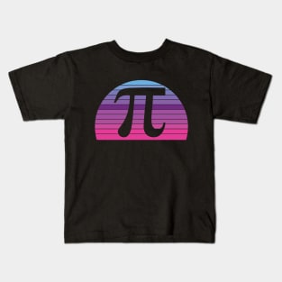 Pi Symbol with vintage design t-shirt Kids T-Shirt